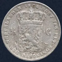 ½ Gulden 1864 Willem III
