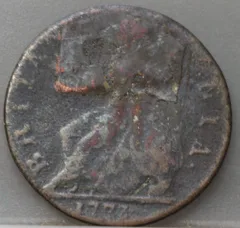 Half Penny 1773 Verenigd Koninkrijk Brons achterzijde