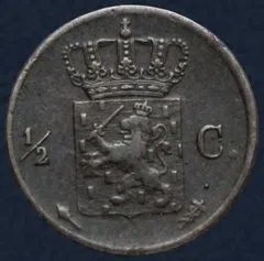 Halve Cent 1822 U