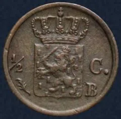 Halve Cent 1823 B