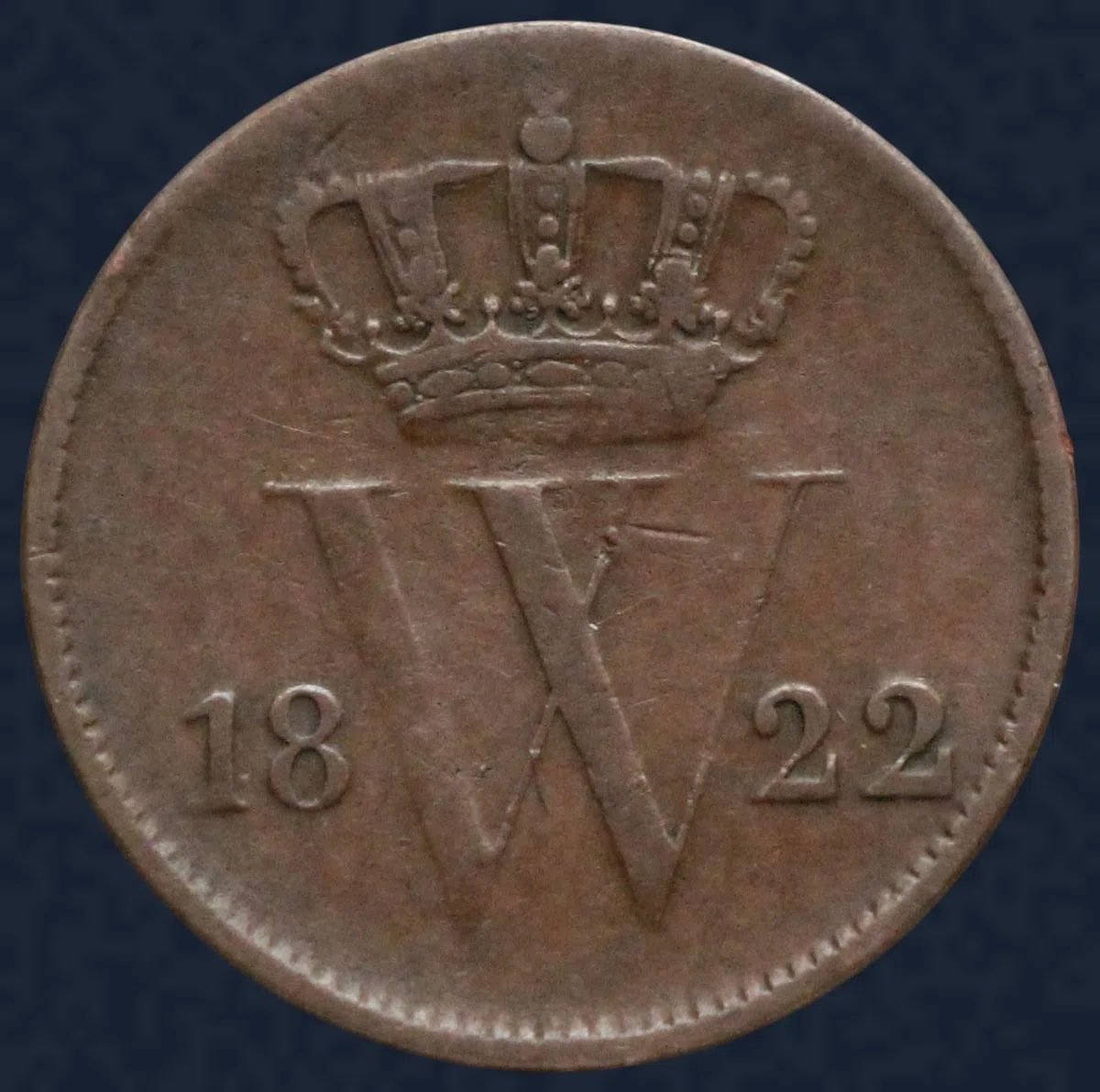 ½ Cent 1823 B Willem I