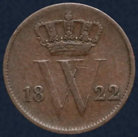 ½ Cent 1823 B Willem I