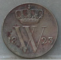 Halve Cent 1823 U — Koper voorzijde, 1/2 cent