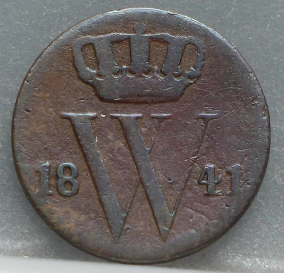 Halve Cent 1841 voorzijde, 1/2 cent