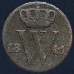 Halve Cent 1841 - 1/2 cent 1841 Willem II