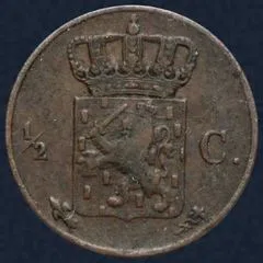 Halve Cent 1843 Willem II