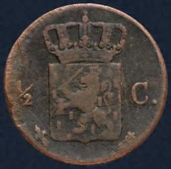 Halve Cent 1843 Willem II