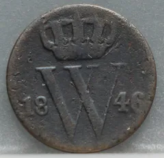 Halve Cent 1846 voorzijde, 1/2 cent