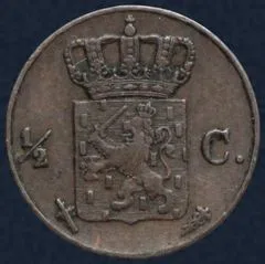 ½ Cent 1850 Nederland