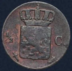 Halve Cent 1851 Nederland