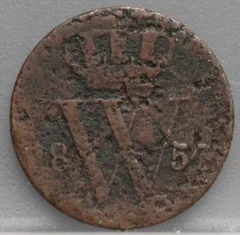 Halve Cent 1854 voorzijde, 1/2 cent