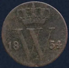Halve Cent 1854