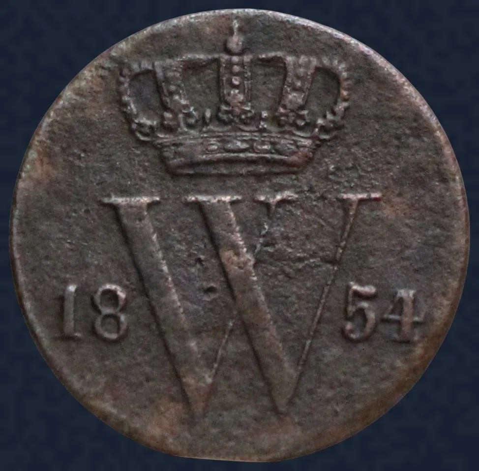 Halve Cent 1854 Nederland