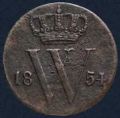 Halve Cent 1854 Nederland