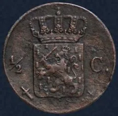 Halve Cent 1854 Nederland
