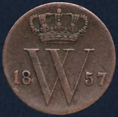 Halve Cent 1857 Koper