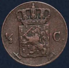 Halve Cent 1857 Koper