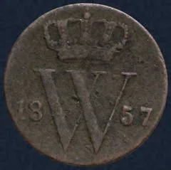 Halve Cent 1857 Koper