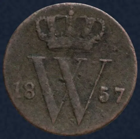 Halve Cent 1857 Willem 3