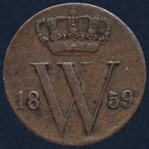 Halve Cent 1859 Willem III