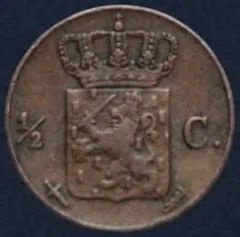 Halve Cent 1859 Willem 3