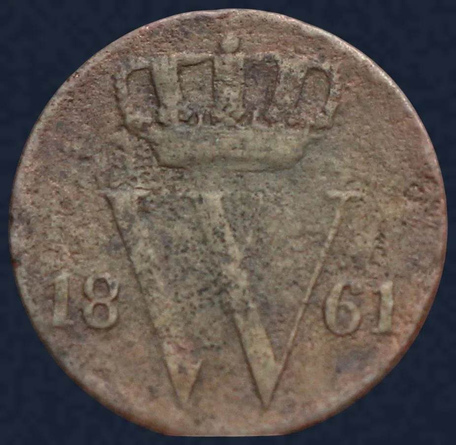 Halve Cent 1861 — Koper