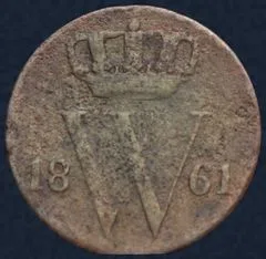 Halve Cent 1861 — Koper