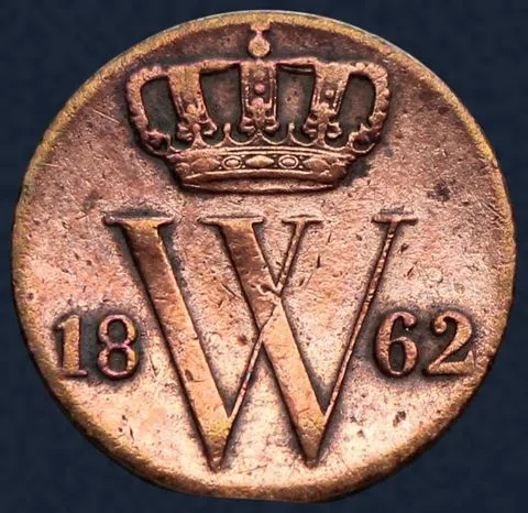 Halve Cent 1862 Willem III