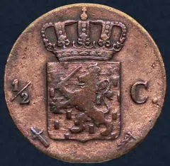 ½ Cent 1862 Willem III