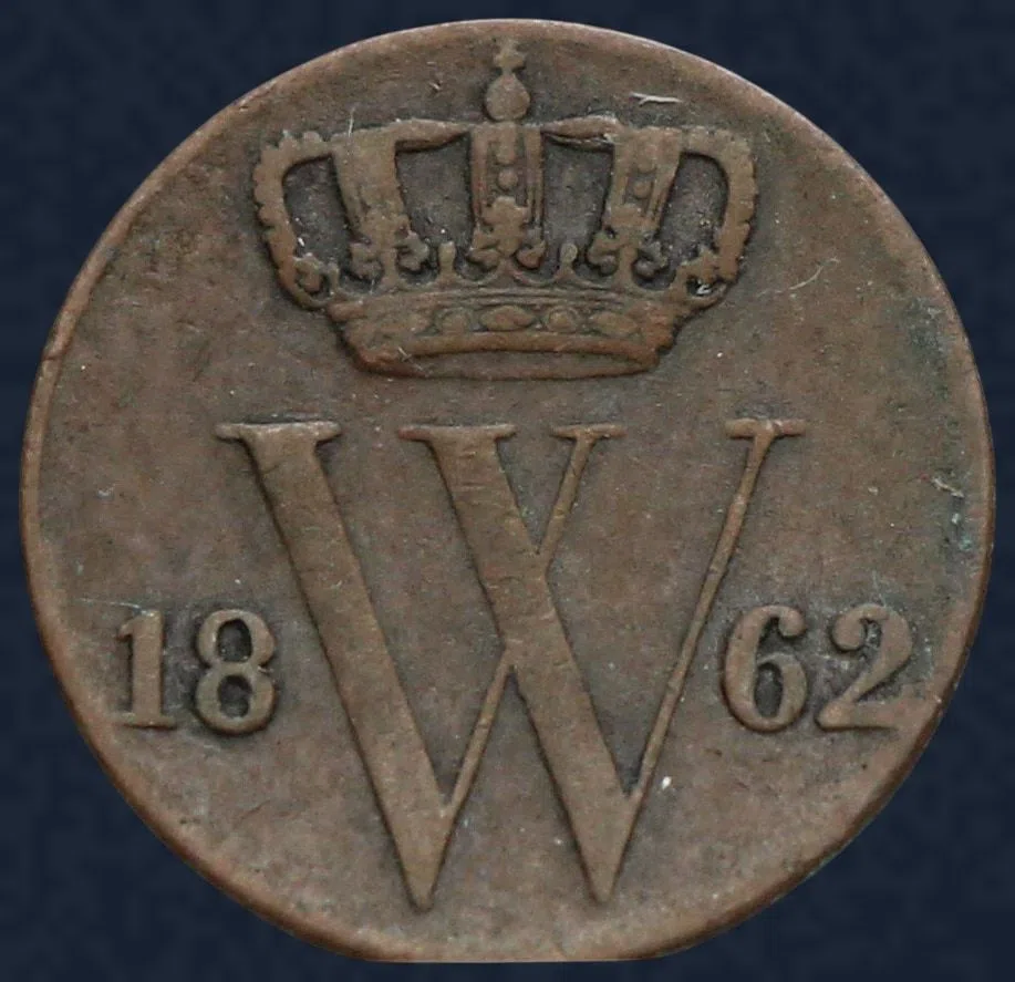 Halve Cent 1862 Willem III