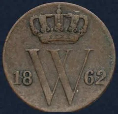 Halve Cent 1862 Willem III