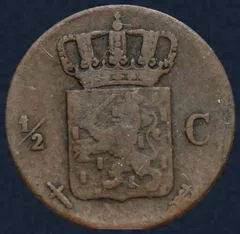 Halve Cent 1862 Willem III