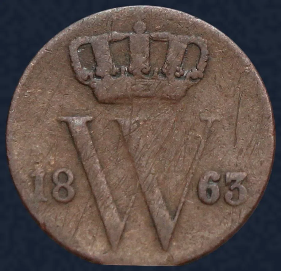 Halve Cent 1863 Willem III