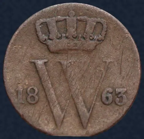 Halve Cent 1863 Willem III