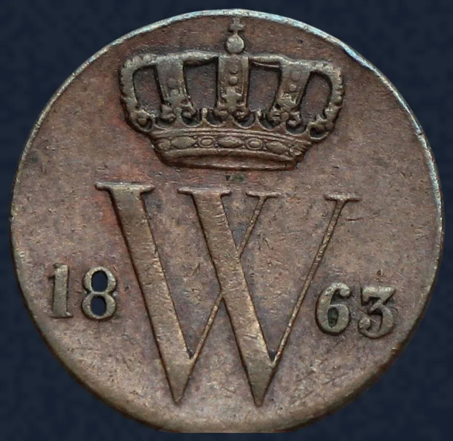 Halve Cent 1863 Willem III