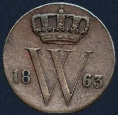 Halve Cent 1863 Willem III
