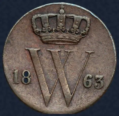 Halve Cent 1863 Willem III