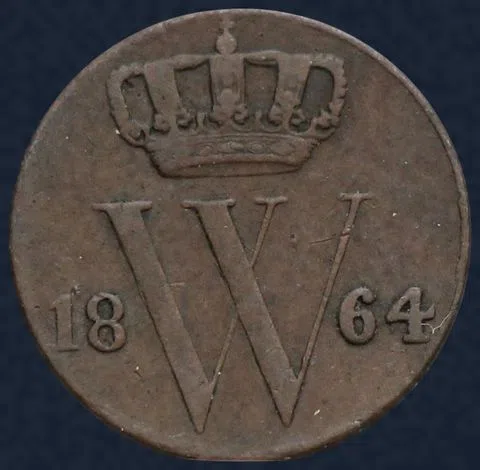 Halve Cent 1864 Willem III