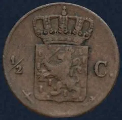 ½ Cent 1864 Willem III