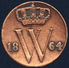 Halve Cent 1864 Willem III