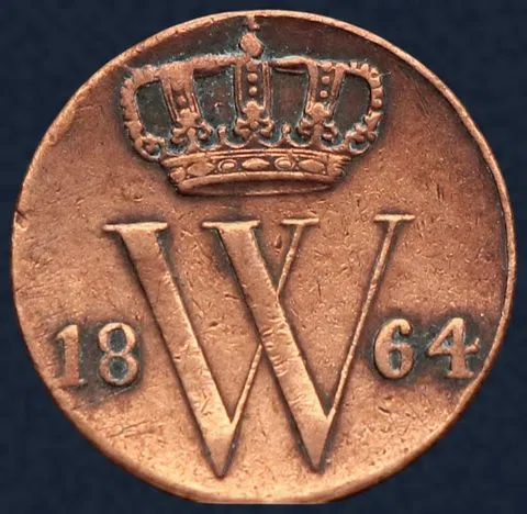 Halve Cent 1864 Willem III