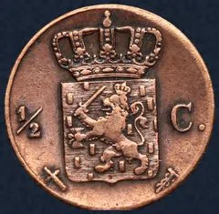 Halve Cent 1864 Willem III