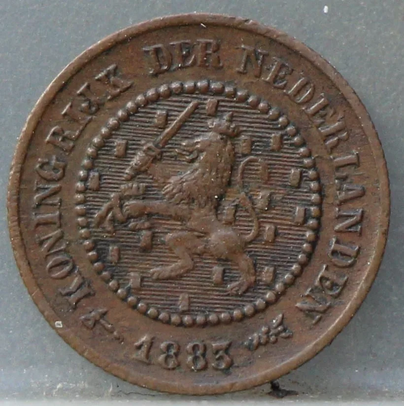 Halve Cent 1883 — Koper voorzijde, ½ cent