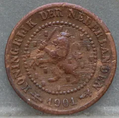 Halve Cent 1901 voorzijde, 1/2 cent