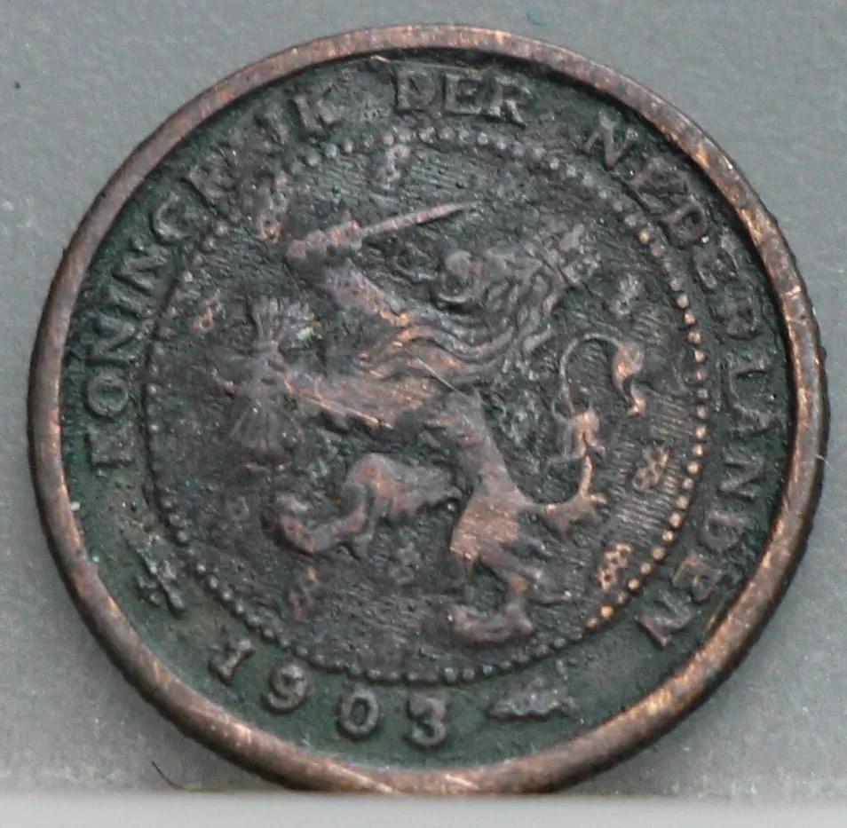 Halve Cent 1903 Nederland Brons voorzijde, ½ Cent