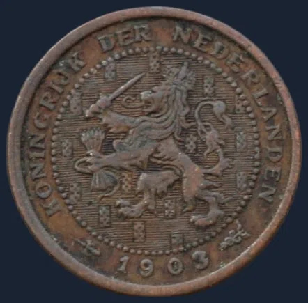 Halve Cent 1903 Nederland Brons