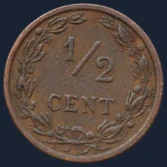 Halve Cent 1903 Nederland Brons