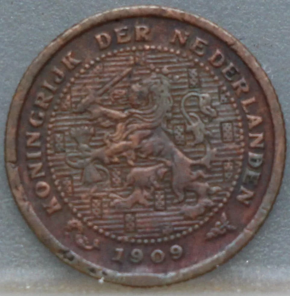 Halve Cent 1909 voorzijde, 1/2 cent