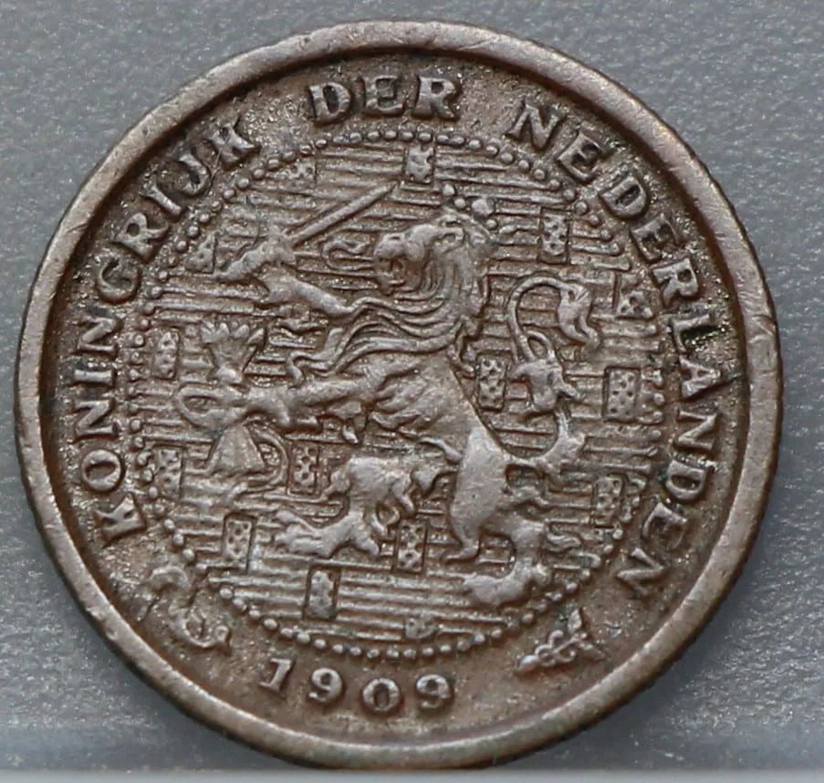 Halve Cent 1909 voorzijde, 1/2 cent