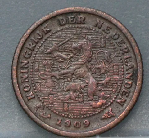 Halve Cent 1909 — Brons